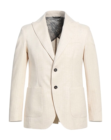 MESSAGERIE Blazer PATRIZIO PISCAGLIA Cream 75% Cotton, 10% Linen, 10% Acrylic, 5% Other Fibres