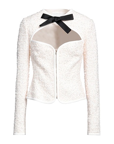 GIAMBATTISTA VALLI Blazer White 43% Polyamide, 24% Viscose, 18% Cotton, 9% Polyester, 6% Acrylic