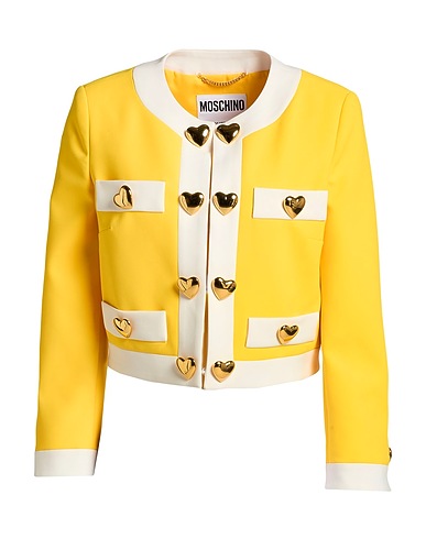 MOSCHINO Blazer Yellow 89% Polyester, 11% Elastane