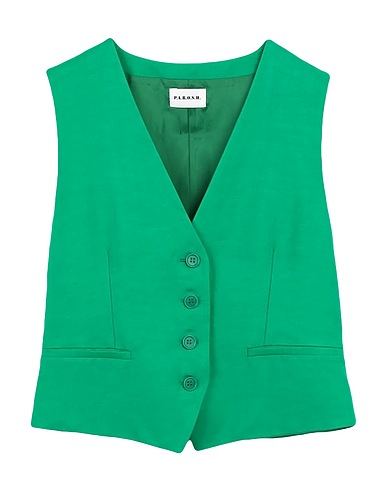 P.A.R.O.S.H. Waistcoat Green 72% Viscose, 28% Linen, Acetate