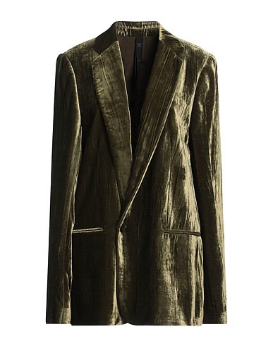 PETAR PETROV Blazer Military green 80% Viscose, 20% Silk
