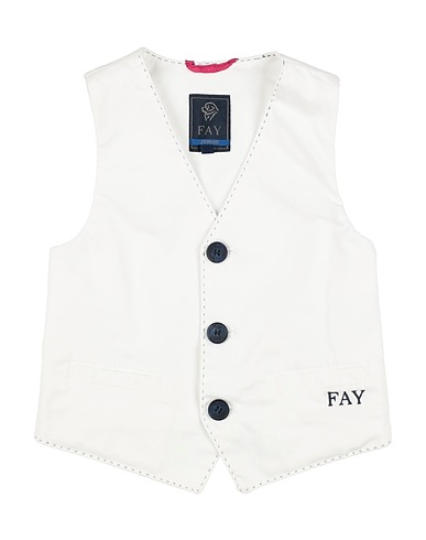 FAY Panciotto Bianco 97% Cotone, 3% Elastan, Poliestere