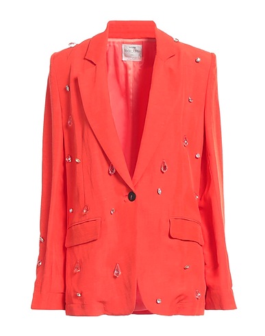 FORTE_FORTE Blazer Orange 73% Viscose, 27% Linen, Glass