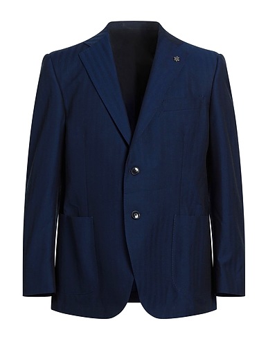 1911 LUBIAM CERIMONIA Blazers Blau 53% Schurwolle, 47% Baumwolle, Viskose