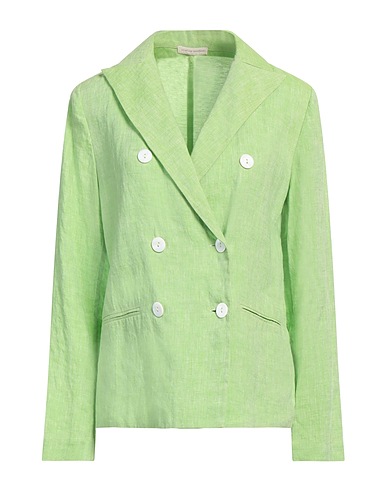 CRISTINA BONFANTI Blazer Light green 100% Linen