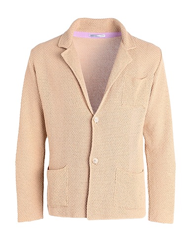 GREY DANIELE ALESSANDRINI Blazer Sand 70% Cotton, 30% Acrylic