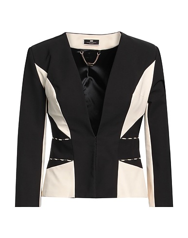 ELISABETTA FRANCHI Jacket Black 86% Polyamide, 14% Elastane
