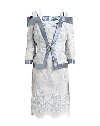 CAILAN'D Tailleur Grigio chiaro 75% Poliestere, 25% Seta