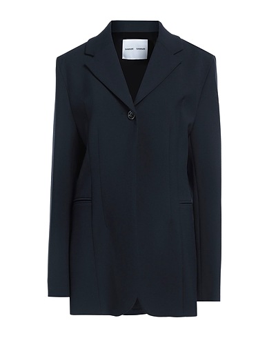 SAMSØE Φ SAMSØE Blazer Midnight blue 64% Recycled polyester, 27% Viscose, 6% Cotton, 3% Elastane