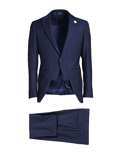 LUIGI BIANCHI Mantova Suits Navy 51% Polyester, 48% Virgin Wool, 1% Elastane