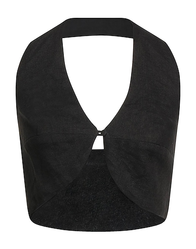 ACTUALEE Gilet Nero 100% Lino