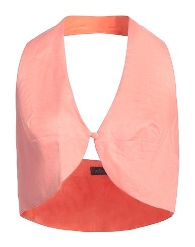 ACTUALEE Waistcoat Salmon pink 100% Linen