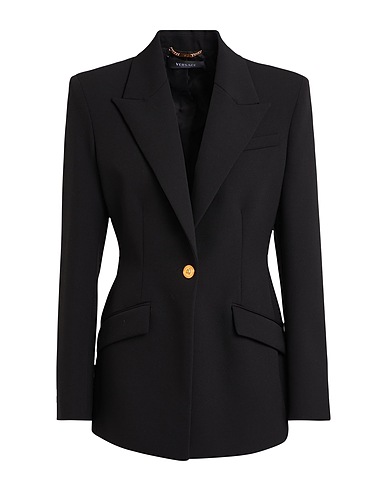 VERSACE Blazer Black 98% Wool, 2% Elastane