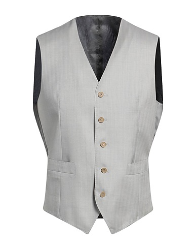 ISAIA Anzugweste Grau 100% Wolle