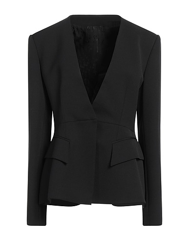DEL CORE Giacca Nero 53% Poliestere, 43% Lana Vergine, 4% Elastan, Acetato, Seta