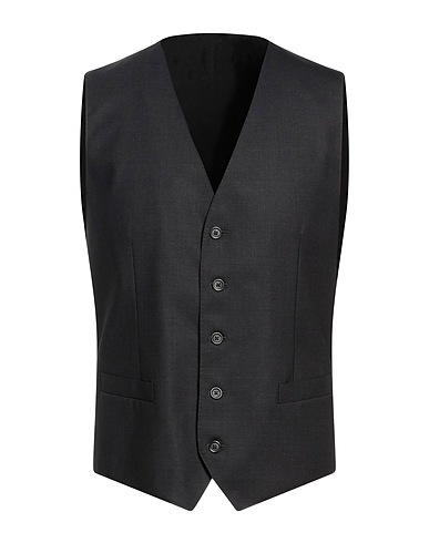 DOLCE&GABBANA Waistcoat Charcoal 97% Virgin Wool, 3% Elastane
