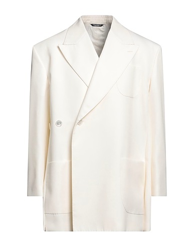 DOLCE&GABBANA Blazer White 55% Polyester, 45% Wool