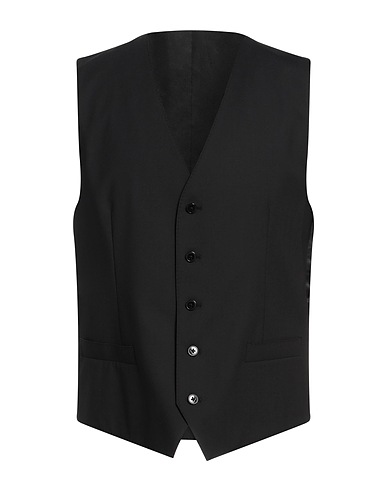 DOLCE&GABBANA Suit vest Black 97% Virgin Wool, 3% Elastane