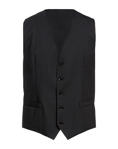 DOLCE&GABBANA Waistcoat Charcoal 97% Virgin Wool, 3% Elastane
