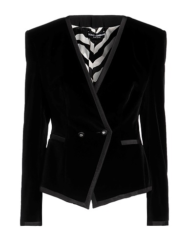 DOLCE&GABBANA Blazer Black 78% Cotton, 20% Silk, 2% Elastane, Viscose, Wool