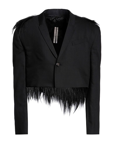 RICK OWENS Blazer 89% Virgin Wool, 11% Polyamide, Cow hair