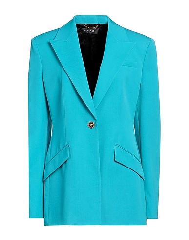 VERSACE Blazer Turquoise 100% Virgin Wool