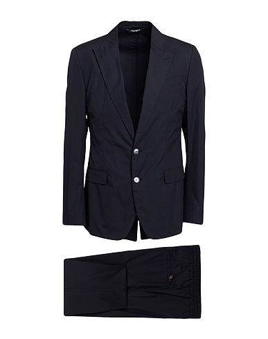 DOLCE&GABBANA Suits Black 100% Cotton