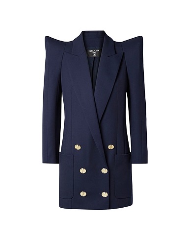 BALMAIN Blazer Navy blue 100% Virgin Wool