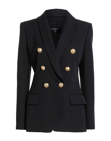 BALMAIN Veste Noir 100% Laine