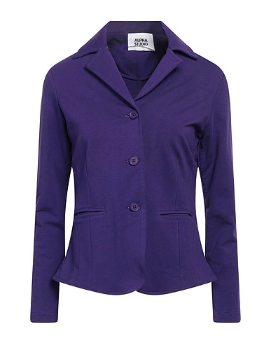 ALPHA STUDIO Blazer Purple 95% Cotton, 5% Elastane