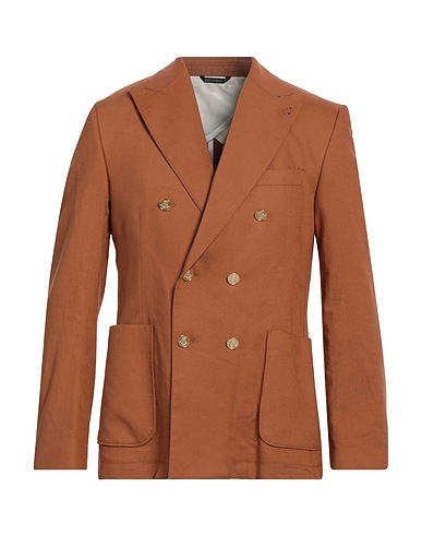 DANIELE ALESSANDRINI Blazer Brown 55% Linen, 45% Viscose