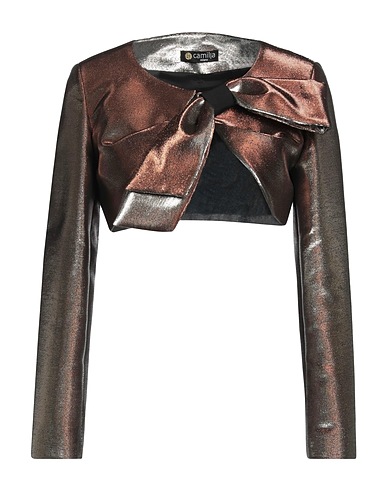 CAMILLA  Milano Shrug Bronze 49% Polystyrene, 34% Cotton, 15% Polyacrylic, 2% Other Fibres