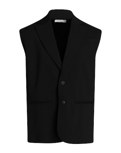 NOSTRASANTISSIMA Waistcoat Black 63% Cotton, 33% Polyester, 4% Elastane