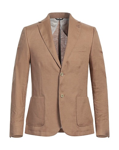GREY DANIELE ALESSANDRINI Blazer Camel 100% Linen