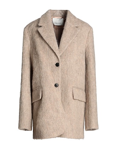 HOUSE OF DAGMAR Coat Light brown 52% Wool, 28% Polyamide, 12% Mohair wool, 8% Alpaca wool