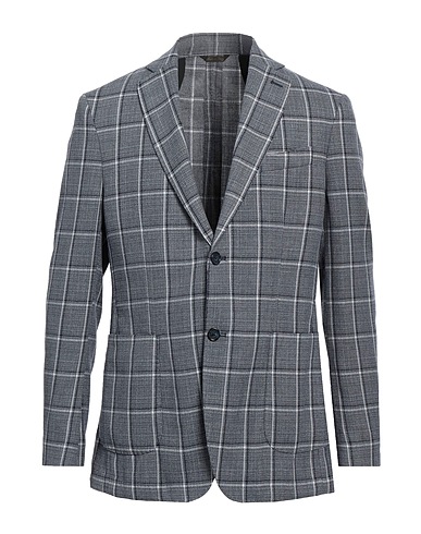 CARLO CASALINI Blazer Grey 48% Cotton, 32% Linen, 20% Polyester