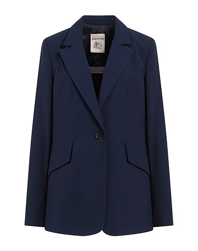 SEMICOUTURE Blazer Midnight blue 68% Polyester, 29% Viscose, 3% Elastane, Acetate