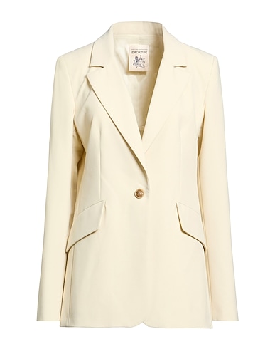 SEMICOUTURE Blazer BEIGE 68% Polyester, 29% Viscose, 3% Elastane, Acetate