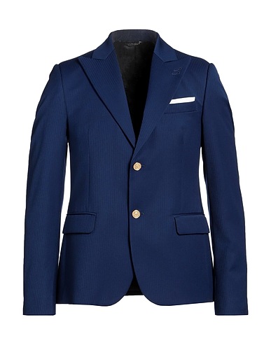 GREY DANIELE ALESSANDRINI Blazer Midnight blue 65% Polyester, 35% Viscose