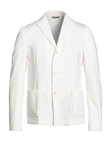 DANIELE ALESSANDRINI Blazer White 52% Cotton, 42% Polyamide, 6% Elastane