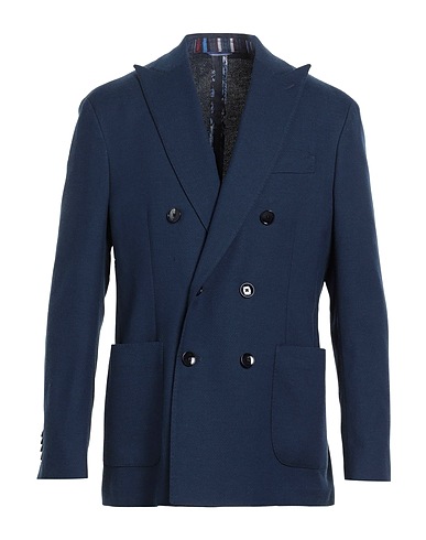 ETRO Blazer Midnight blue 57% Cotton, 35% Viscose, 7% Polyamide, 1% Elastane