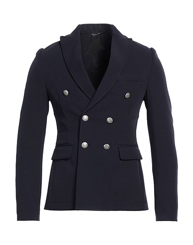 DANIELE ALESSANDRINI HOMME Blazer Midnight blue 88% Polyester, 12% Elastane