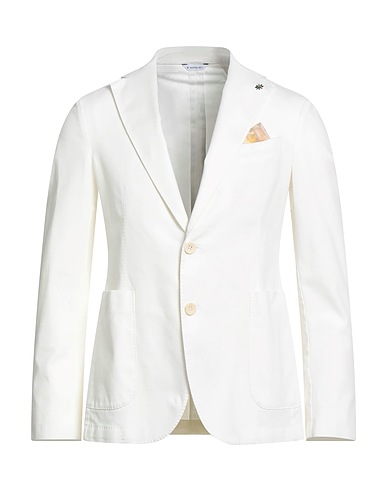 MANUEL RITZ Blazer White 98% Cotton, 2% Elastane