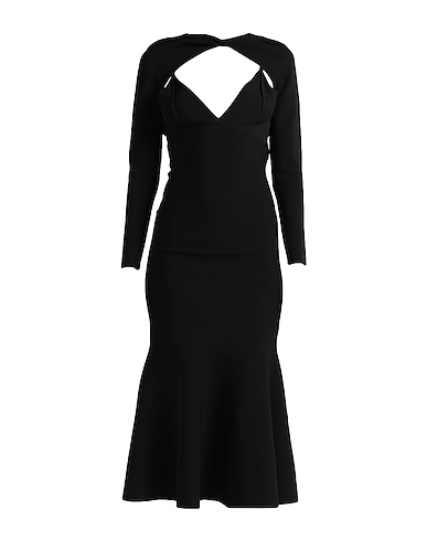 ROLAND MOURET Midi dress Black 71% Viscose, 14% Polyamide, 14% Polyester, 1% Elastane