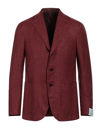 CARUSO Blazer Brick red 68% Wool, 18% Silk, 14% Linen