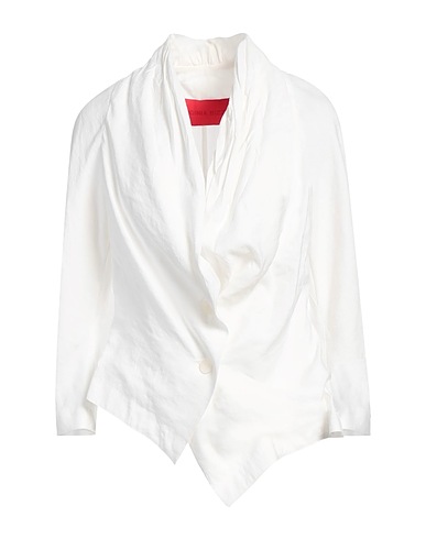 VIRGINIA BIZZI Giacca Bianco 90% Viscosa, 10% Poliestere