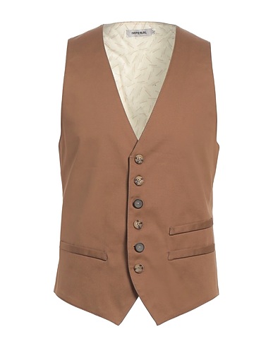 IMPERIAL Waistcoat Brown 97% Cotton, 3% Elastane