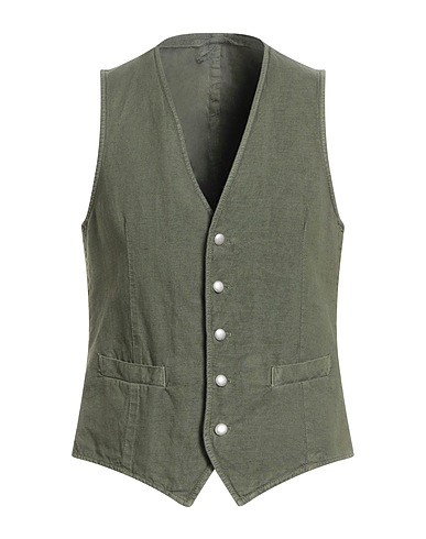 L.B.M. 1911 Waistcoat Military green 69% Cotton, 31% Linen