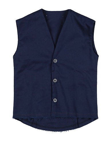 GAYALab. Waistcoat Navy blue 98% Cotton, 2% Elastane