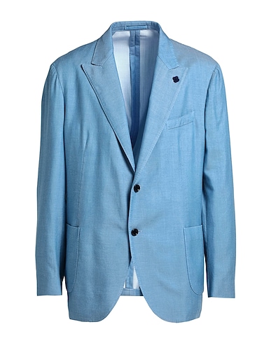 LARDINI Blazer Pastel blue 53% Tencel™, 47% Wool, Polyester